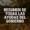 Resumen de todas las ayudas del gobierno