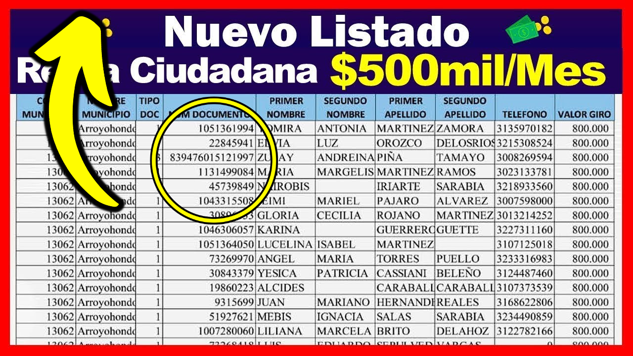 Cómo conocer el listado de Renta Ciudadana - Consulta si accedes al ...